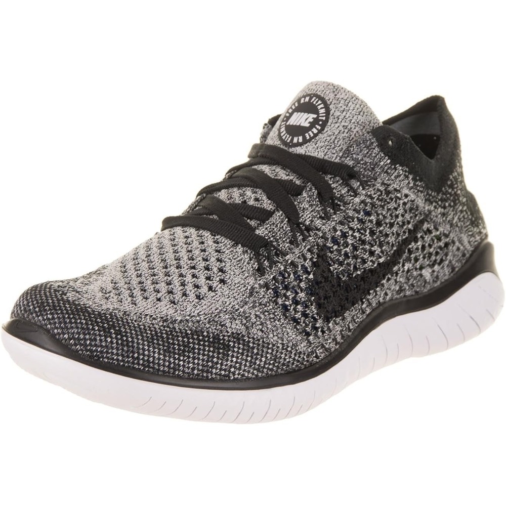 New Nike Free RN Flyknit Womens Running Shoes Size 7 Black White